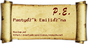 Pastyák Emiliána névjegykártya